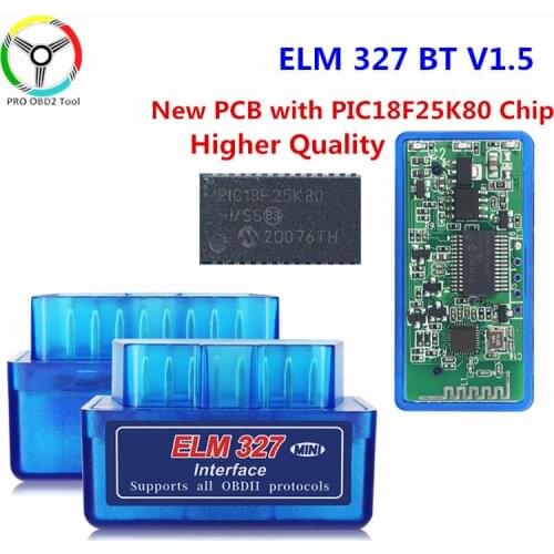 Best Double PCB Super Mini ELM327 BT V1.5 PIC18F25K80 Android IOS PC WIFI ELM 327 1.5 25K80 OBD2 Car Disgnostic Scanner