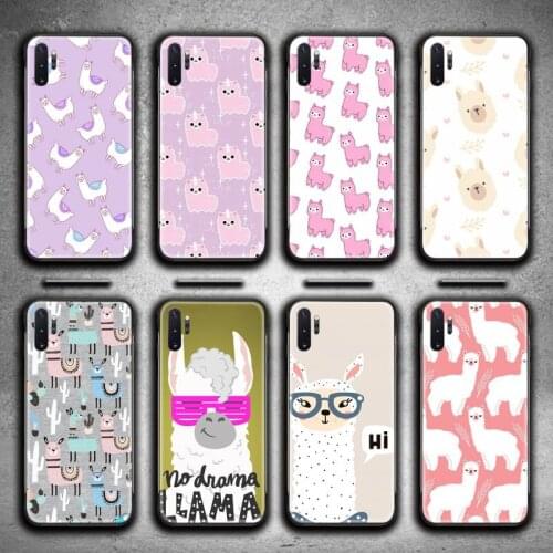 Llama Alpaca pattern Phone Case For Samsung Galaxy Note20 ultra 7 8 9 10 Plus lite M51 M21 M31S J8 2018 Prime