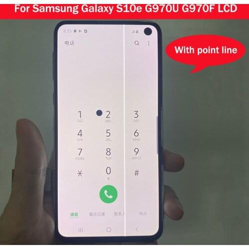 Defect Original S10e lcd point line For SAMSUNG Galaxy S10e G970U G970F LCD Display Touch Screen Digitizer Assembly No Frame