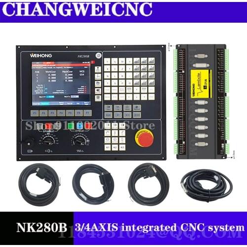 CNC Engraving Machine Controller 3-Axis 4-Axis Linkage Integrated Control Card NK280 Software NC Studio V10 CNC Engraving Machin
