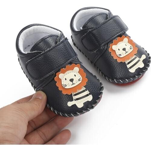 PU Leather Newborn Toddler Baby Girls Cartoon Anti-slip Shoes Soft Sole Non-slip First Walkers