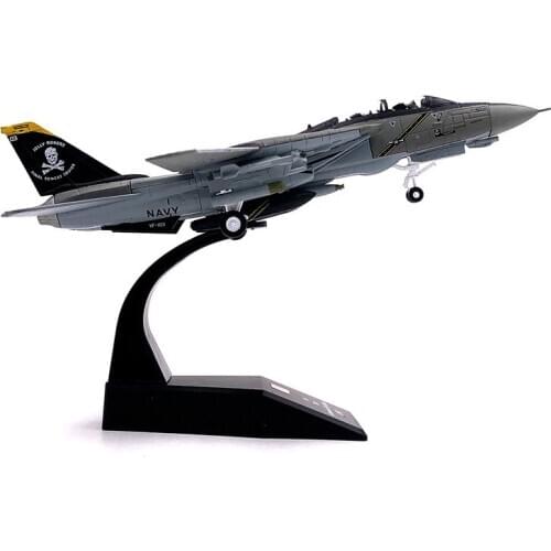 Diecast 1/100 Scale Military Model Toys F14A Grumman Tomcat F-14A VF103 Fighter USA Navy Army Air Force Metal Plane Gifts Show