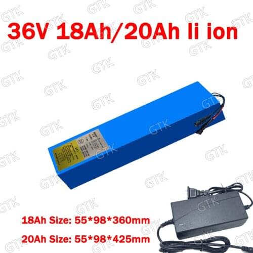 Lithium ion 36V 20AH battery scooter 36v 18AH BMS 10S Li ion for 1000W Millet E-moped Balancing car EV bike + 2A charger