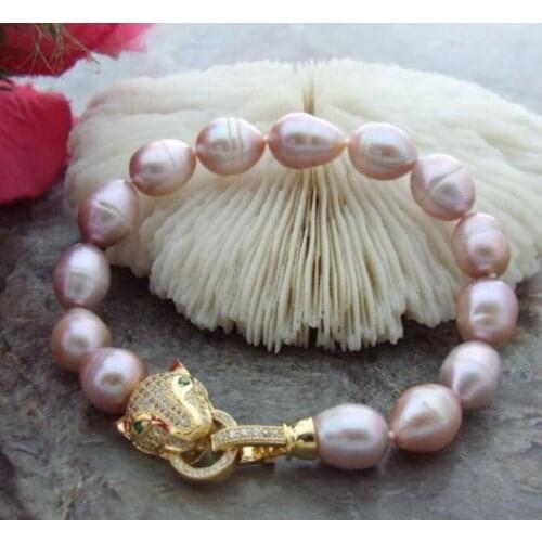 Fashion jewelry HUGE AAA 13-11MM PURPLE SOUTH SEA PEARL BRACELET 7.5-8 inch r