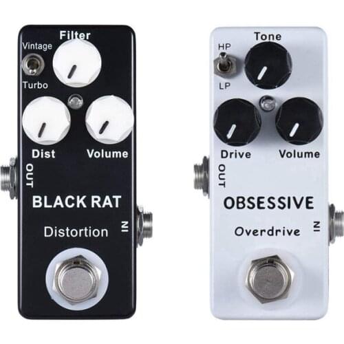 Mosky Black RAT Distortion Mini Guitar Effect Pedal & Mosky Obsessive Compulsive Drive OCD Overdrive