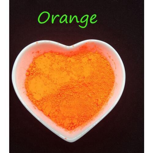 Buytoes Hot Neon orange Pigment Powder Gradient Effect Nail Art Glitter Dust Fluorescent Fine Sequin DIY Full Tips,500g/lot