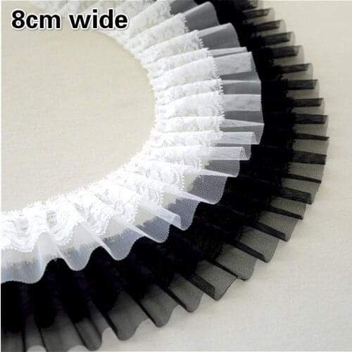 Mesh Embroidery Crimped Tulle Lace DIY Childrens Toy Doll Pet Clothes Pettiskirt Wedding Dress Stitching Sewing Material Encaje