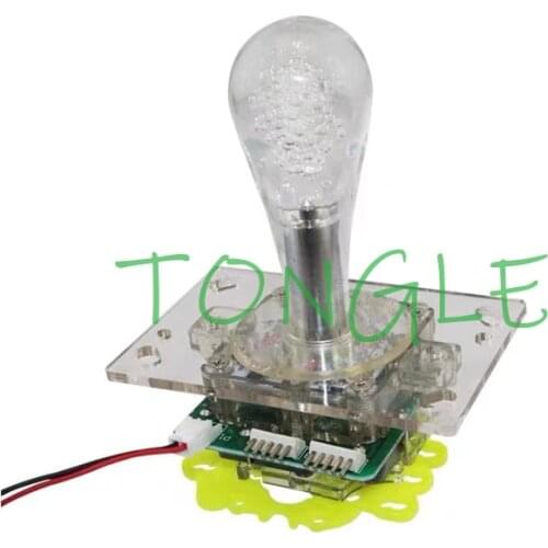 Led colorful Light Joystick 5V 12V illuminated 2/4/8 way joystick Happ Style Top ball arcade stick for jamma game diy