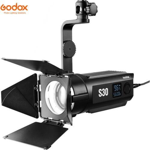 Godox S30 30W Focusing LED Spotlight Adjustable Brightness 5600K CRI 96+ for Wedding Portrait Video Photography Lighting