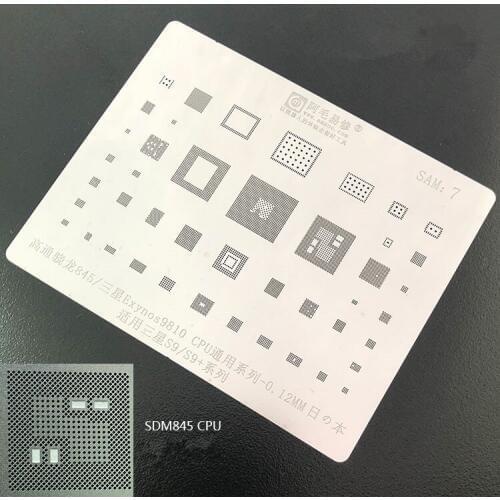 For Samsung Samsung S9 S9+ BGA Stencil 9810 SDM845 CPU RAM Baseband eMMC Wifi Touch Power PA IC Reball Tin Plant Net Solder SAM7