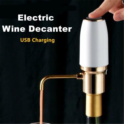 USB Charging Smart Electric Wine Decanter Automatic Red Wine Pourer Aerator Decanter Dispenser Portable Wine Tools Bar Accessory