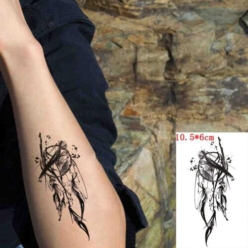Waterproof Temporary Tattoo Sticker Dreamcatcher Feather Leaf Flash Tatoo Fake Tatto Arm Leg Foot Wrist Hand for Girl Men Women