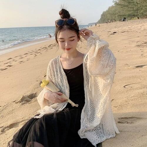 Summer Autumn Women Thin Knitted Cardigans Midi Long Tie Bow Hollow Out Cardigan Female Long Sleeve Sweater Jacket Tops AB1904