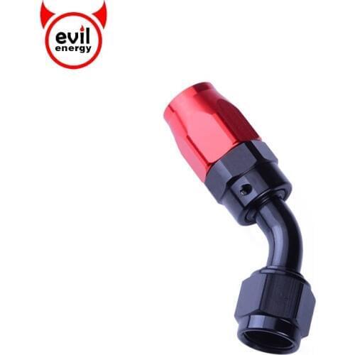 Evil energy AN4 6 8 10 12 Oil Fuel Swivel Hose 45 Degree Aluminium Fittings Swivel AN Fittings Adapter Oil Fuel Fitting Hose End