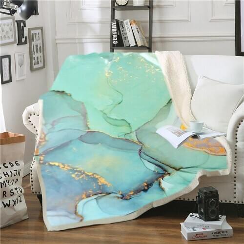 Gold Glitter Sherpa Blanket Colorful Blooming Throw Blanket Picnic Travel Fleece Blanket Warm And Soft Home Fluffy Blanket