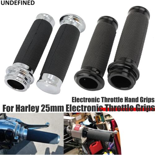 1Inch 25mm Motorcycle Electronic Throttle Hand Grips CNC Handlebar Grips For Harley Touring Street Glide FLHR Dyna FXDLS Softail