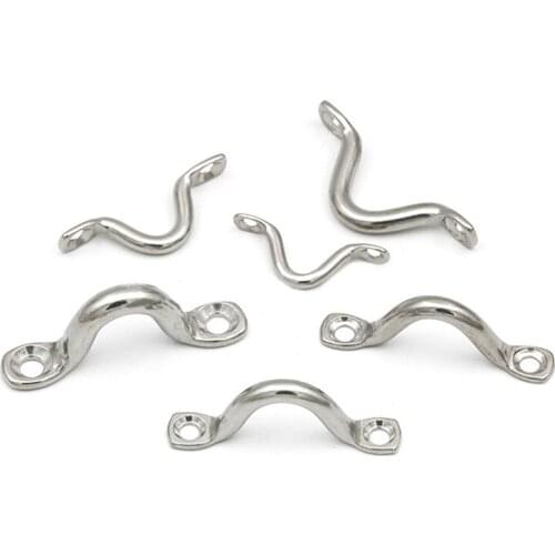 10Pcs/set M5 304 Stainless Steel Pad Eye Strap for Boat Door Handle Pull Door Hardware Knob Handle C45