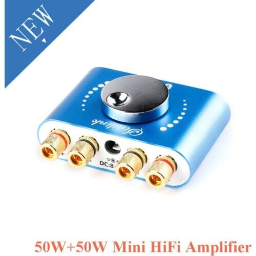 2*50W 50W+50W Bluetooth 5.0 Mini Amplifier Board Module TPA3116D2 HIFI 2.0 Stereo Speaker Digital Audio Power APP AUX AMP 50Wx2