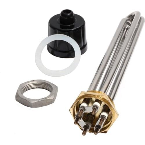 2 Inch/DN50 Copper Thread Water Heater with Accessory 220V/380V 304 SUS Electric Heating Element for Boilers 3KW/6KW/9KW/12KW