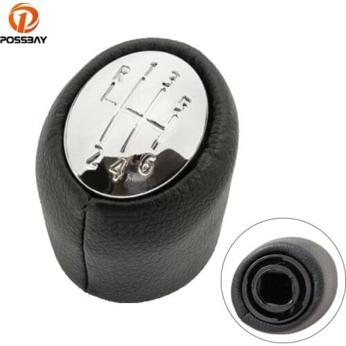 6 Speed Car Gear Stick Shift Lever Knob Leather Gear Shift Knob Handball Car Styling for Renault Clio III Laguna II 2001-2009