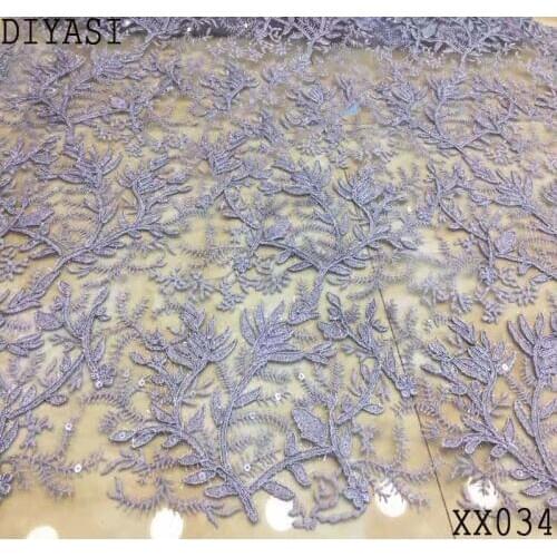 9 colors option! beautiful Nigerian Lace Fabric with sequins For Wedding dress