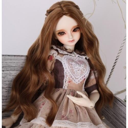 Doll accessories 1/3 1/4 Bjd wig doll hair wig long curly soft big waves gentle woman girl female wool ga86-b