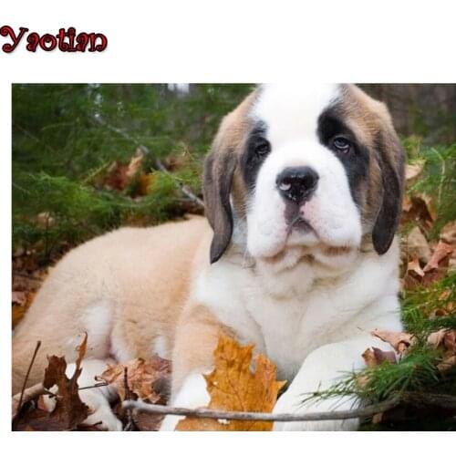 Saint Bernard diamond mosaic cross stitch diamond paint custom,diamond painting full square round diamond embroidery beads