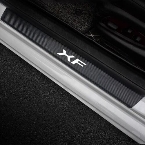 Car Decoration Sticker For Jaguar Xf Accessories Auto Sill Scuff Cover Stickers Fashion Carbon Fiber Vehicle Supplies 4Pcs