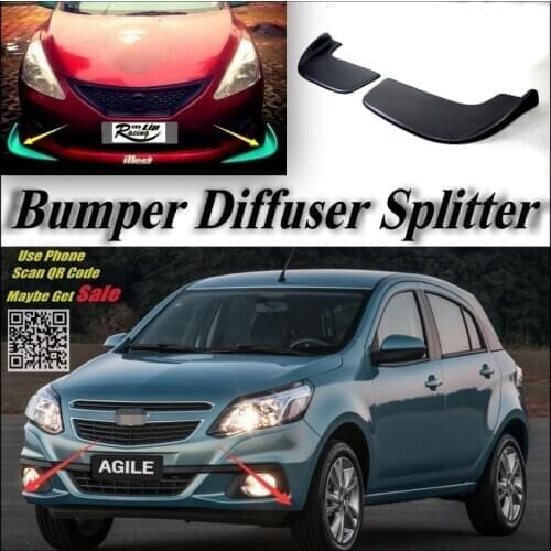 Car Splitter Diffuser Bumper Canard Lip For Chevrolet Agile Tuning Body Kit / Front Deflector Car Flap Fin Chin / Body Change