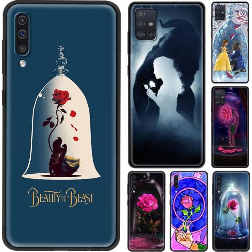 Phone Case For Samsung A91 A72 A71 A52 A51 A42 A41 A32 A31 A21 EU A21s A12 A11 A02s A02 A01 Cover Beauty and The Beast Rose