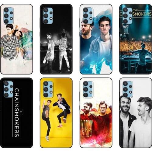 Black tpu Case For Samsung galaxy A32 A42 A52 A72 4g 5g S21 PLUS ultra back cover The Chainsmokers