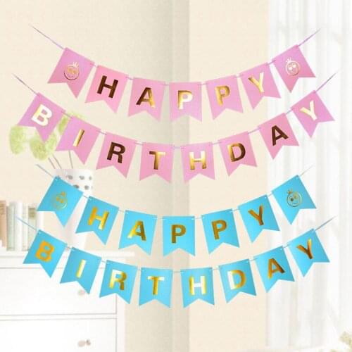Happy Birthday Banner Baby Shower Birthday Party Decorations Photo Booth Happy Birthday Bunting Garland Flags