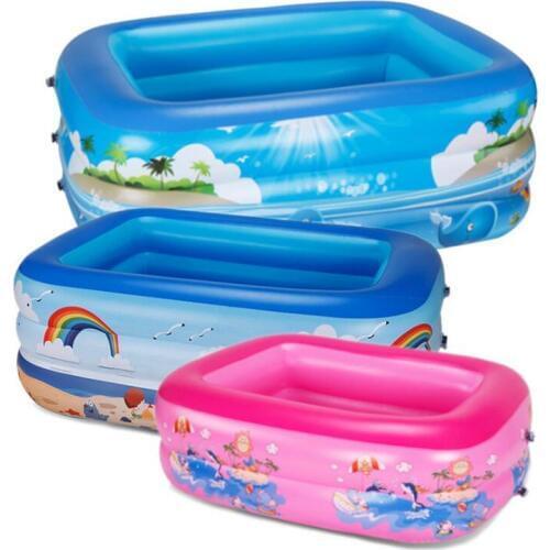 Hot eco-friendly PVC Swimming Ring Round Three-color Childrens Inflatable Baby Pool Thicken PVC Party Swimming Pool Float