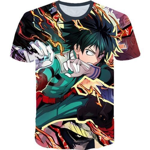 Summer sale Babys T Shirt My Hero Academia in Men/Boys T-Shirt All Might 3D Printing tees Cosplay Anime Short Sleeve Casual Top