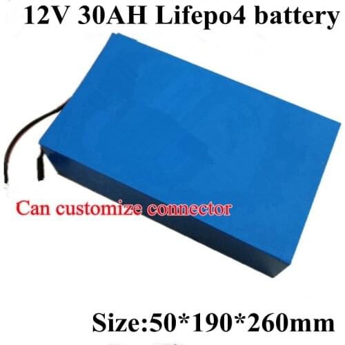 Lifepo4 12v 30ah 30000mah Batteries Lifepo4 Lithium Battery Pack for 12 Voltage 350w Electric Scooter Golf Trolley + 2A Charger