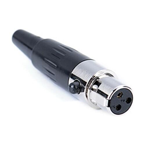 Mini XLR 3 Pin Female Plug Small XLR Audio Microphone Connector for MIC Soldering Straight