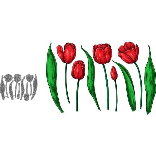 Rose Flower And Leaves Set Metal Craft Dies Cutting For Diy Scrapbooking Paper Stencils New Embossing Dies 2021