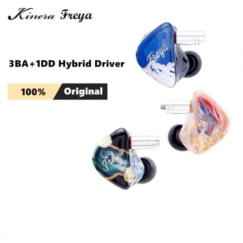 KINERA Freya 3BA+1DD Hybrid 4 Driver Unit In Ear Earphone HIFI Monitor Earbud With 2Pin Detachable Cable Hand-painted Shell IEM