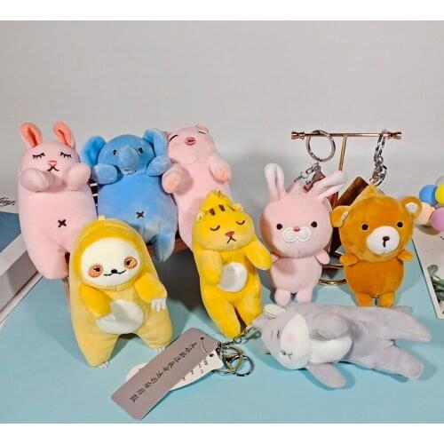 New Fragrant Doll Creative Funny Picked up Series Panda Rabbit Pig Puppy Key Chain Handbag Pendant