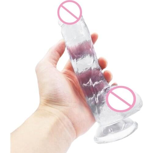 Jelly Realistic Dildo with Suction Cup for Women G Spot Vaginal Ass Masturbator All for Sex Orgasm Adults Sex Products Big Penis