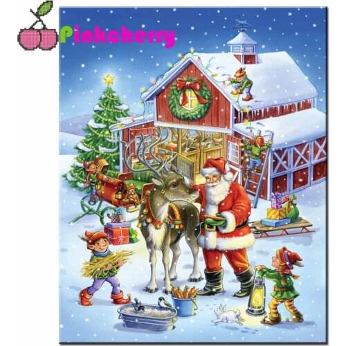 Christmas Diamond Painting Santa Claus Full Square Embroidery Sale Diamond Art Winter Cross Stitch Rhinestones Home Decor k722