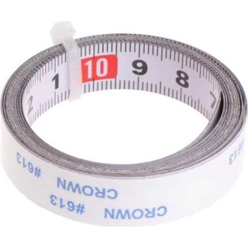 1/2M Self Adhesive Metric Tape Measure Stainless Steel Ruler For Woodworking Scale Adhesive Tape