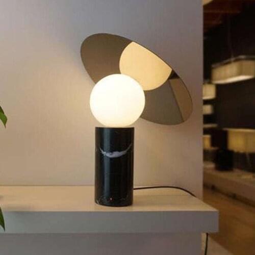 Modern nordic iron led stone lampara de mesa study lamp dining room lamp