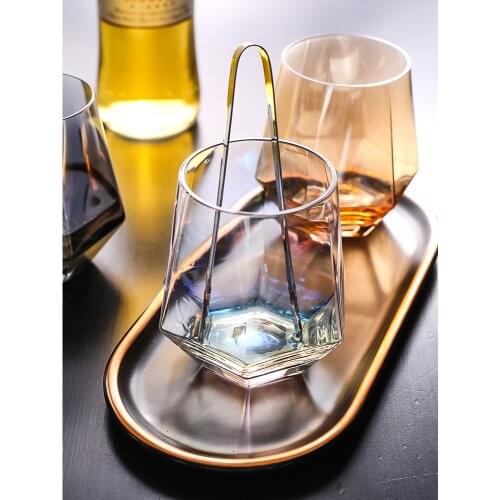 340ml glass cup creative drinking glasses 350ml tea juicy milk beer transparent cups hexagon octagon drinkware
