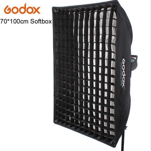 Godox 70cm*100cm Speedlite Studio Strobe Flash Photo Reflective Softbox Soft Box Diffuser with Grid for Photography Light