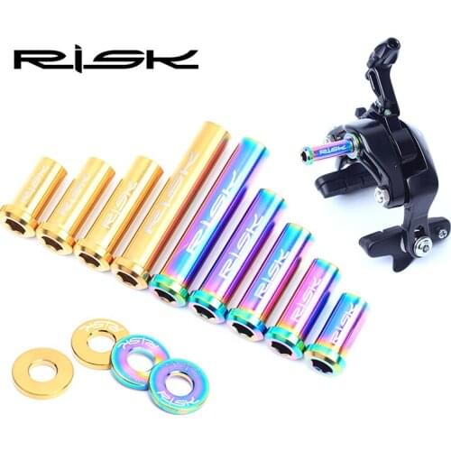 RISK M6*10/15/20/25/30/40mm Titanium Road Bike C Brake Calipers Bolts For 105/ULTEGRA/DURA ACE Bicycle Disc Brake Screws