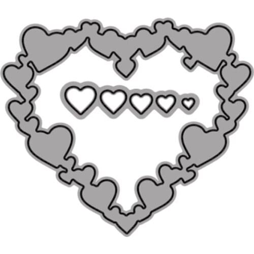 Cutting Dies Heart Many Loves Make Up A Big Love To Decoration For DIY Scrapbooking Embossing Album Paper Cards Dies 2021 New