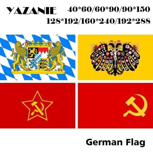 YAZANIE Double Sided German Bavaria State Flag Roman Empire of the German Eagle Flag Germany Communist Party Flags and Banners