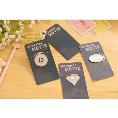 10PCS cute creative metal bookmarks Hero alliance Bookmarks For Books Gift Creative Stationery korean papelaria