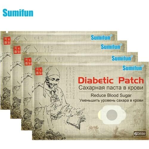Sumifun 12/24pcs Herbal Diabetic Patch Blood Plaster Cure Lower Blood Sugar Patch Natural Herbs Diabetic Plaster Health Care